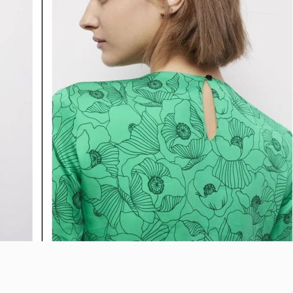 The Kooples Vibrant Green Floral Midi Dress - Picture 5 of 14